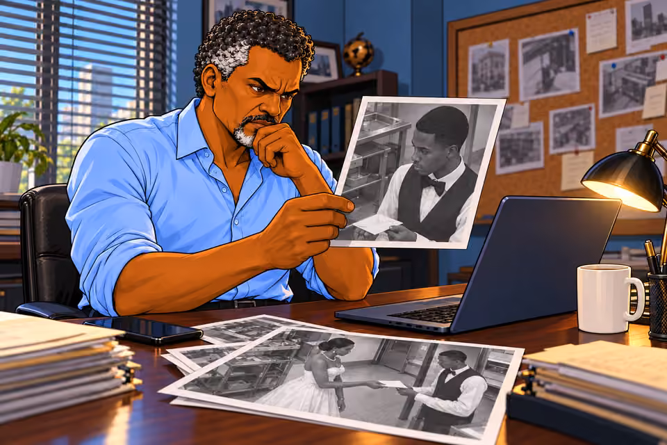 Cartoon illustration: The waiter in the image is not Moses.