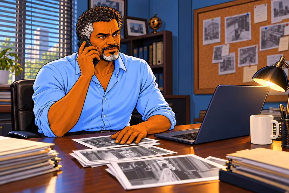 Cartoon illustration: Musa believes he is finally closing in.