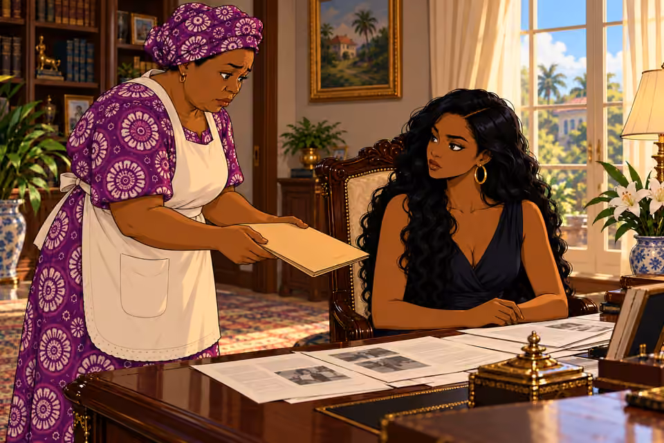 Amaka turns to Mama Tutu.