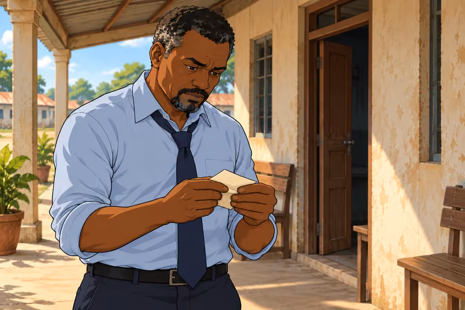 Musa folds the note away.
