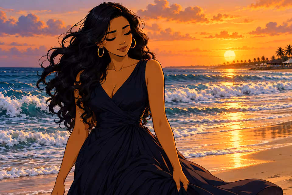 For a moment she lets the performance fall away.