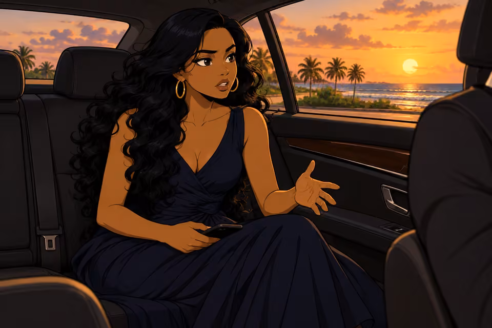 She orders the driver to take her to the vault.