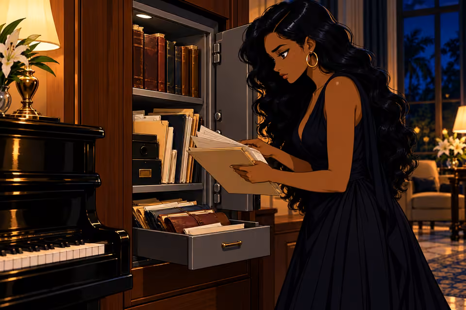 The safe holds the records of Agnes’s private life.