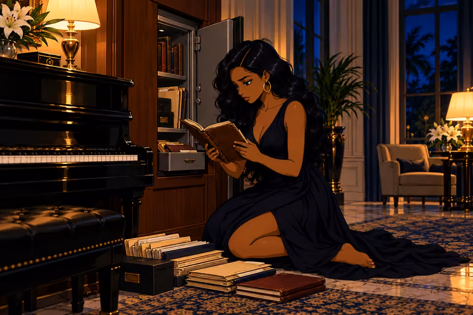 She searches the records one at a time.