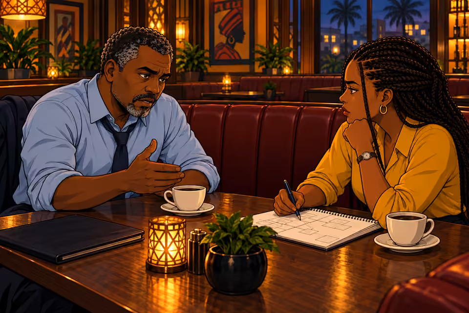 Musa contrasts Amaka’s quiet control with her mother’s tyranny.