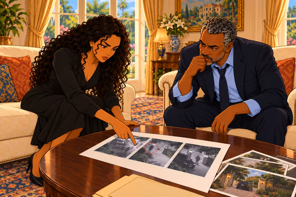 She examines the analysis of the footage.