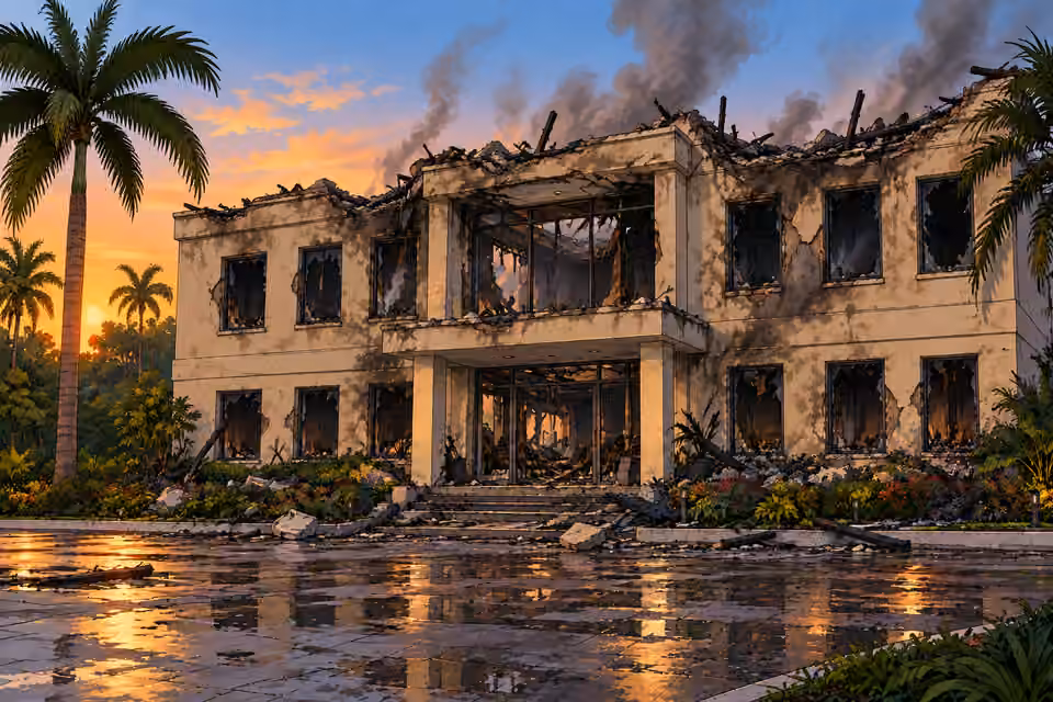 The headquarters is declared a total loss.