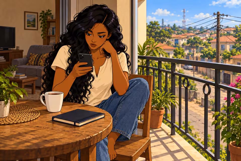 Amaka watches the announcement unfold.