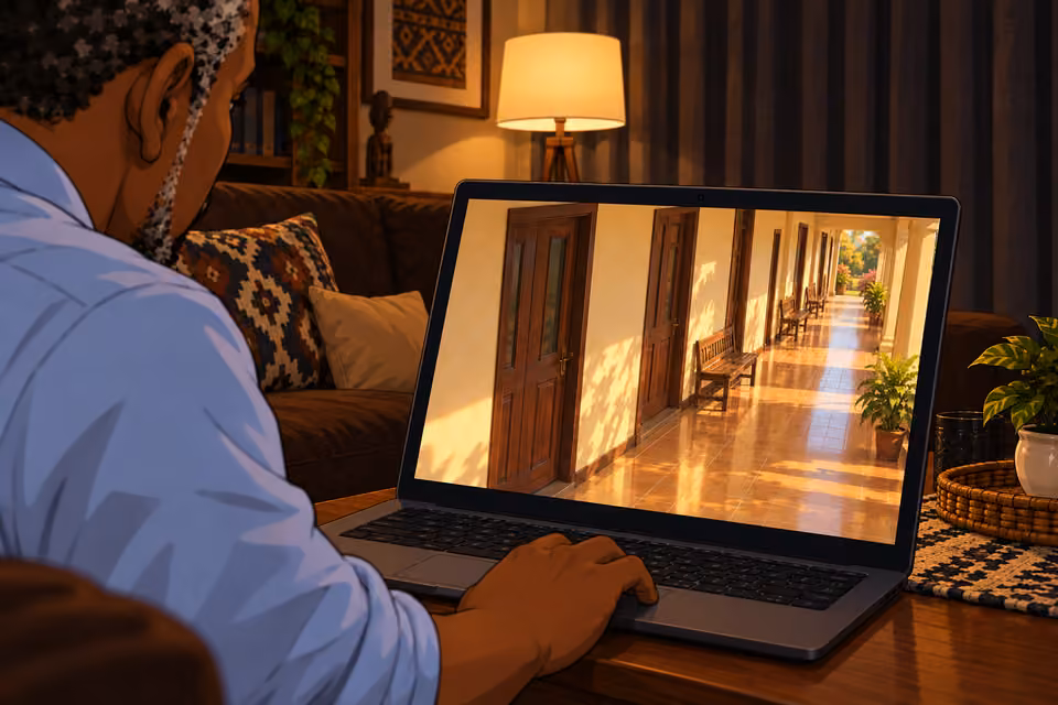 A separate hallway camera captured the scene.