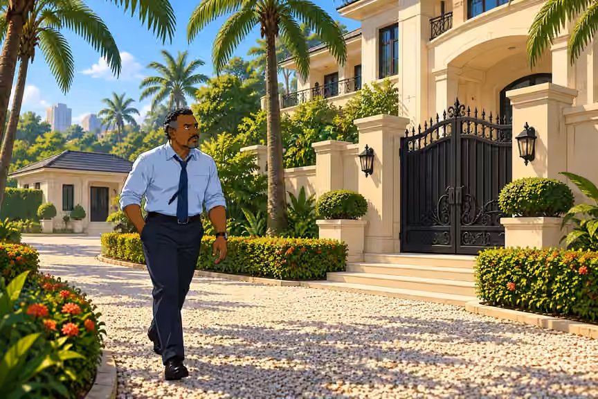 Musa returns to the estate.