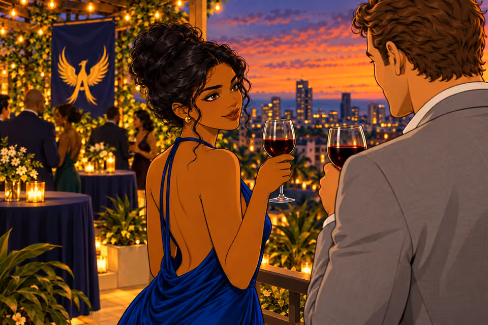 She offers a toast of her own.