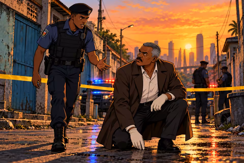 Officer Raji approaches Durojaiye.