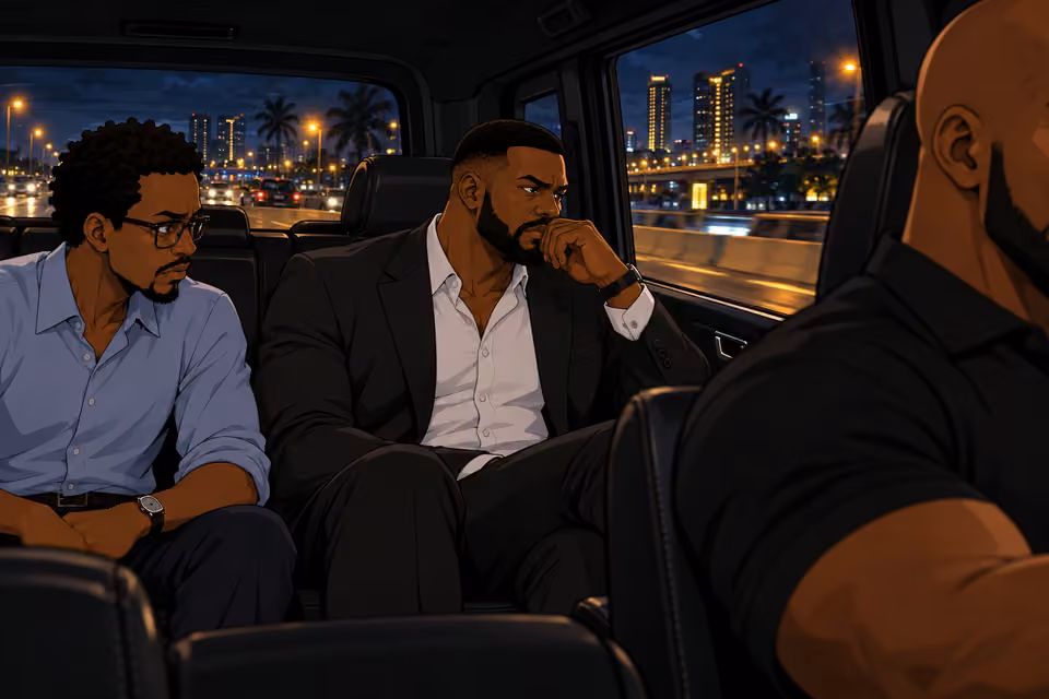 Olumide rides toward Lanre’s compound.