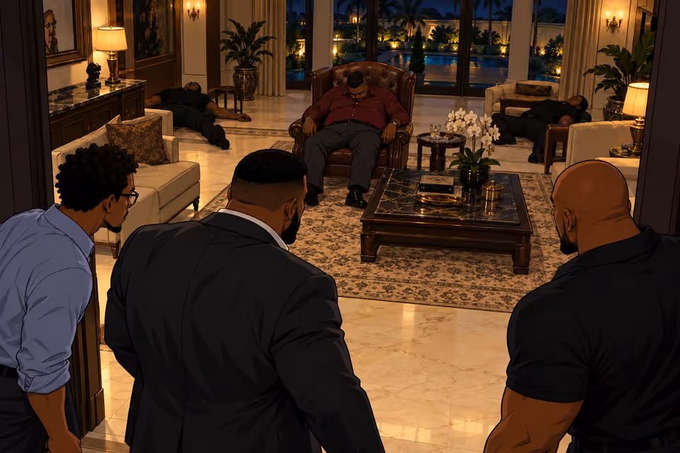 They discover Lanre and his men.