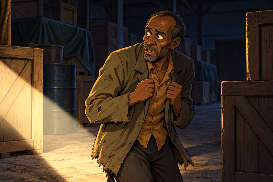Kasali pulls his jacket close.