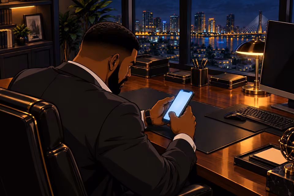 Olumide reads Bode’s brief message.