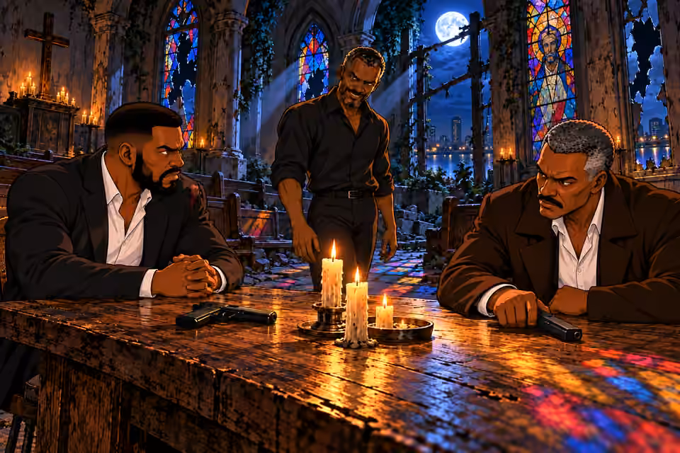 Durojaiye grips the pistol on the table