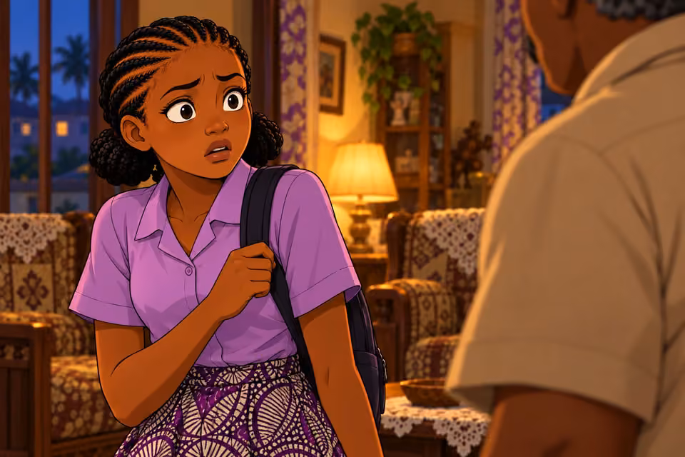 Morayo freezes as she realizes her father knows about Demola.