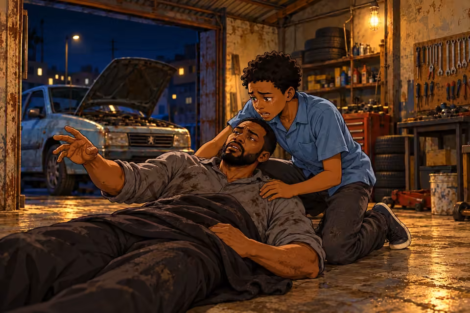 Musa uses his last breath to urge Demola to escape.