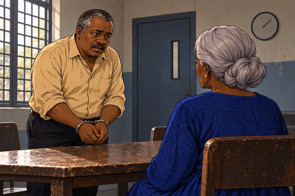 Kayode steps toward Aminat as dread begins to dawn.