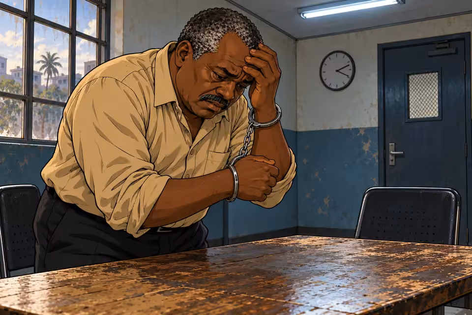 Kayode shakes his head as the truth overwhelms him.
