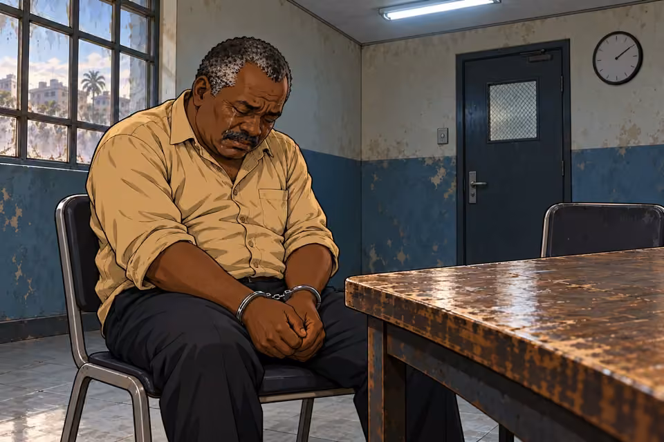 Kayode sinks into a chair, sobbing over the son he never knew.