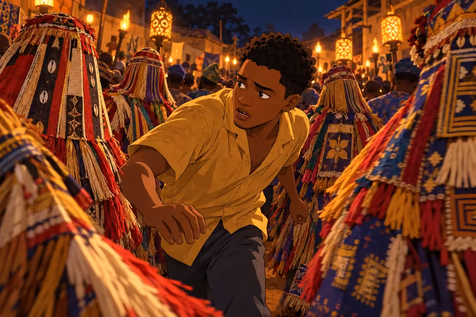 Ayo searches the festival crowd after Abisola vanishes.