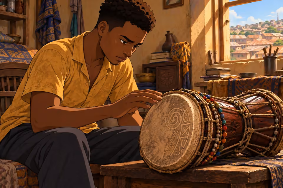 Ayo finds the resolve to seek answers in the silent Batá.