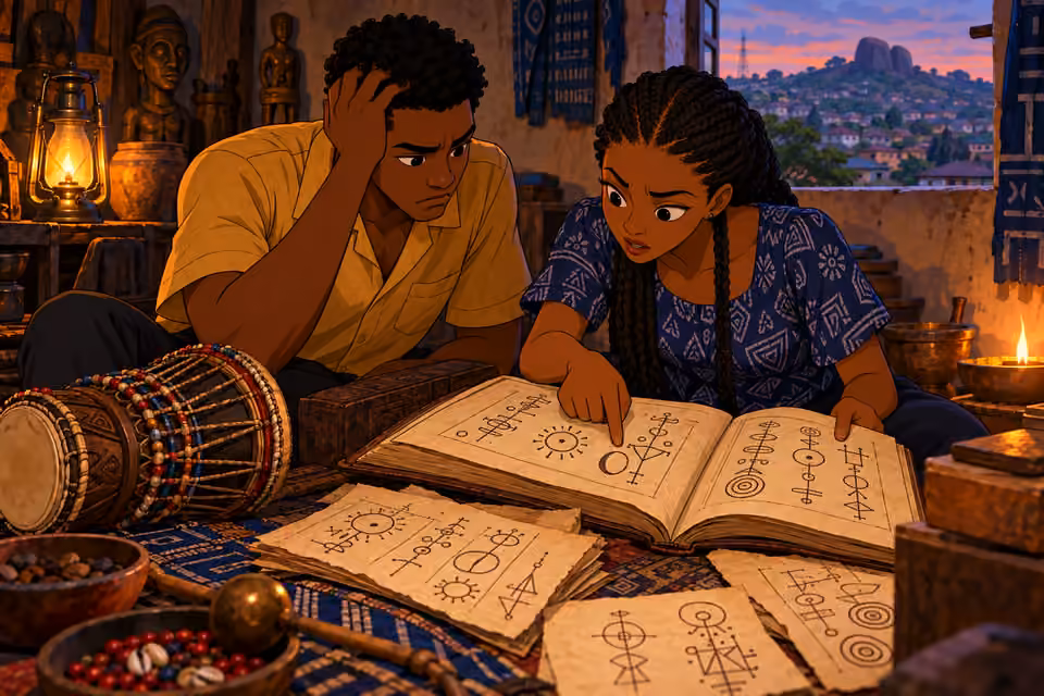 Ifáyemi searches for a symbolic offering while Ayo struggles with doubt.