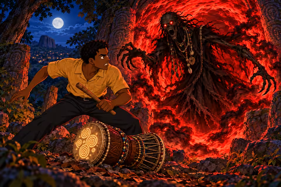 A faint cry from the vortex restores Ayo’s determination.