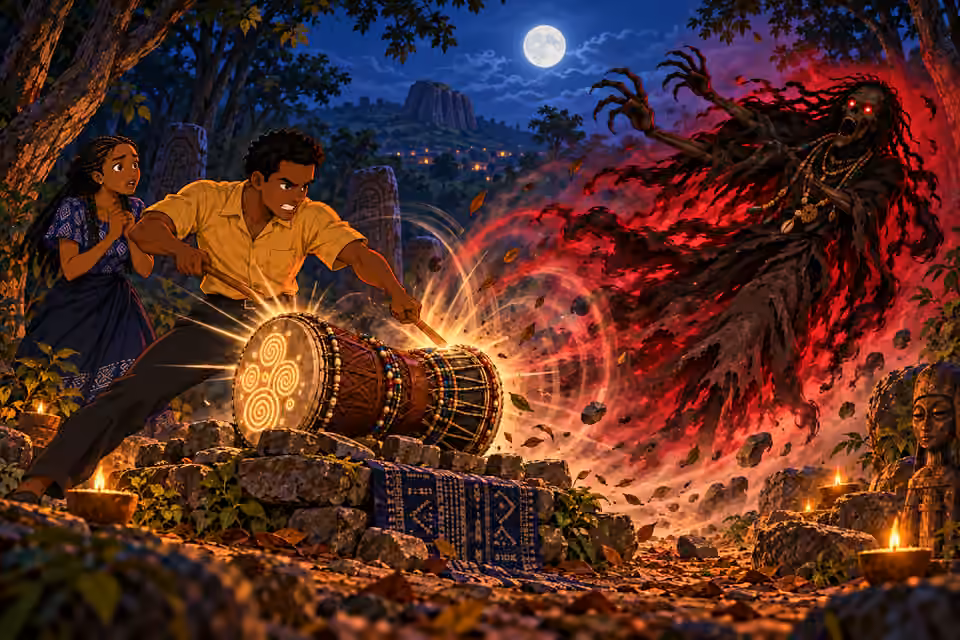 Ayo’s fierce playing pushes the guardian back.