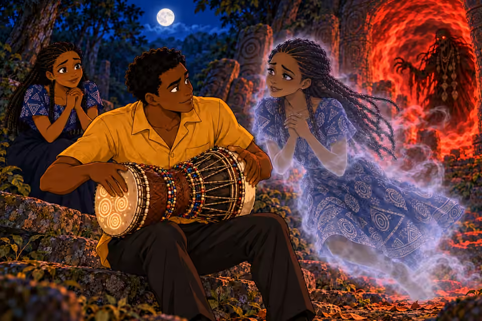 Ayo changes his rhythm to the twins’ childhood lullaby.