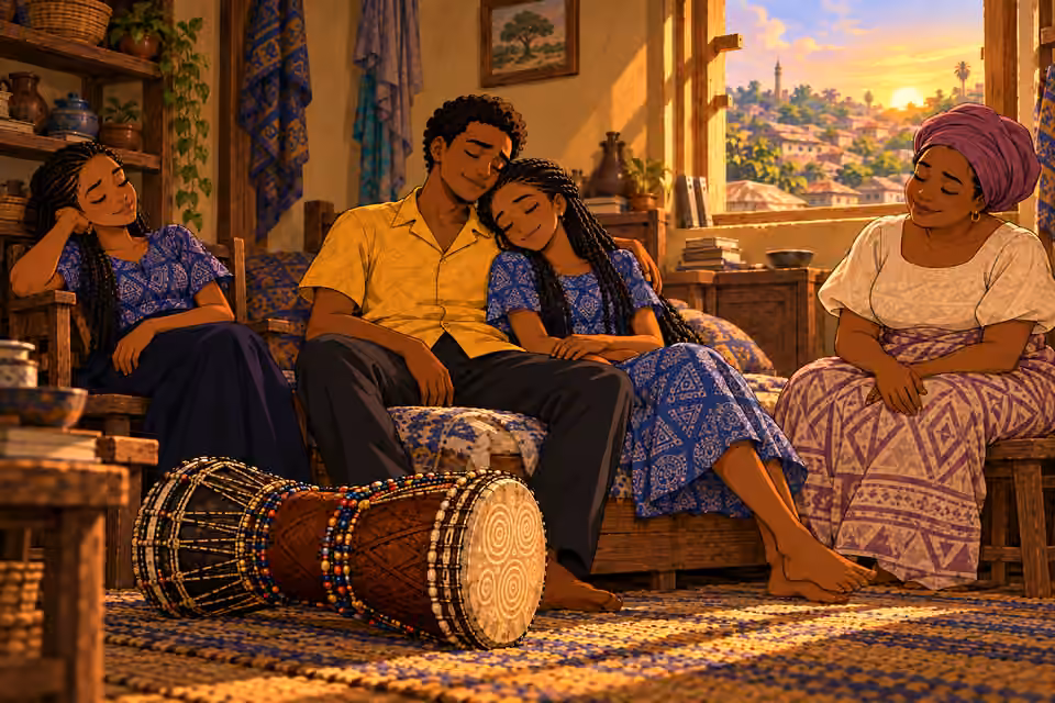 The four companions rest together after their ordeal.