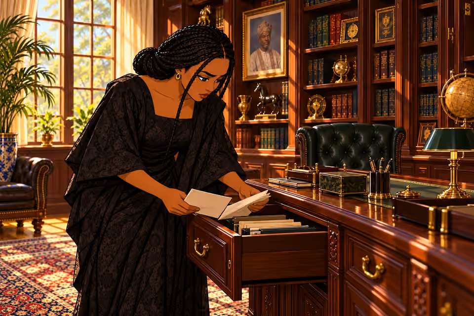 Oritoke searches the drawers