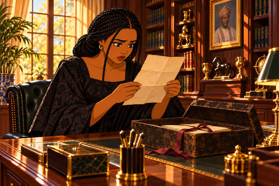Oritoke reads her father secret letters