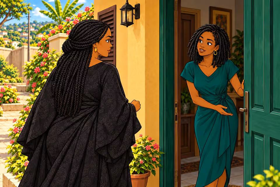 Folake invites them inside