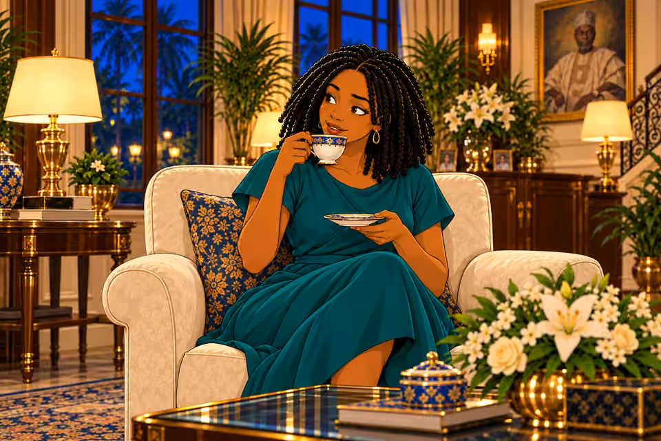 Folake mentions an art dealer