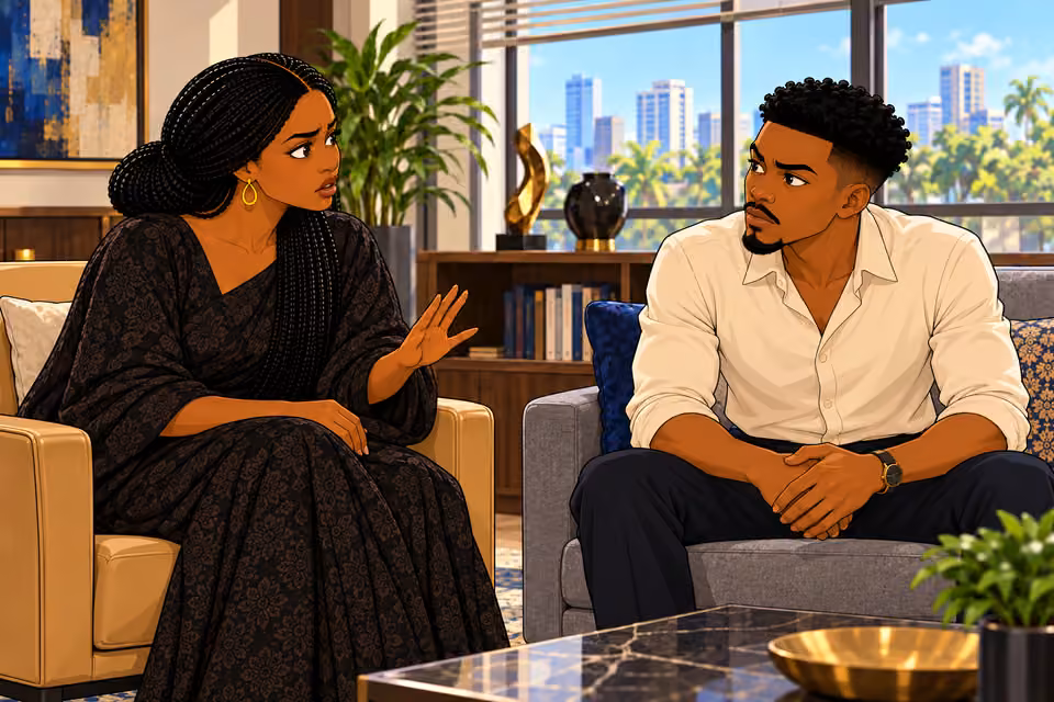 Oritoke warns Tosin of the danger.