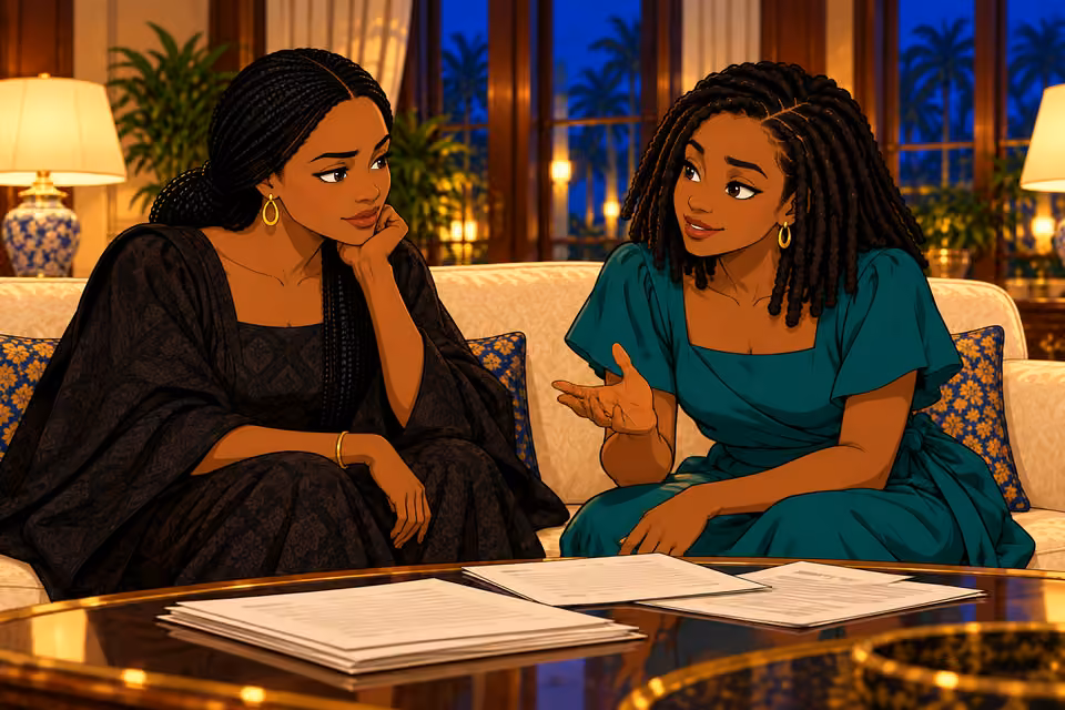 The sisters discuss the investigation.