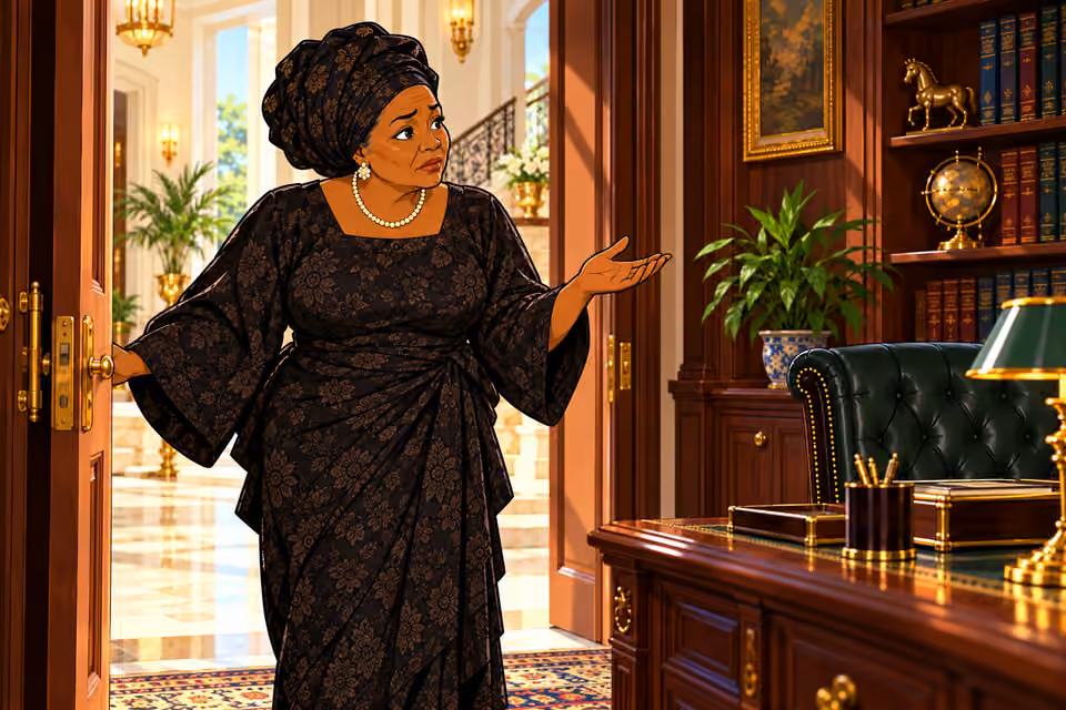 Grace enters the study.