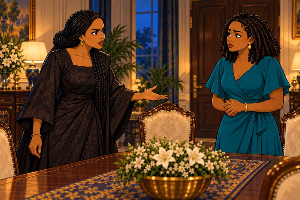 Oritoke confronts Folake over her lies.