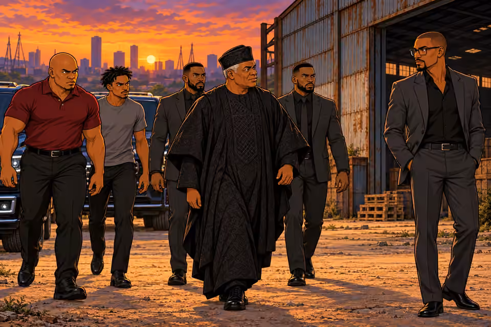 Rival factions arrive at the warehouse.
