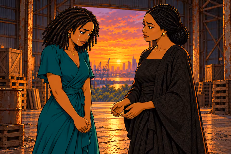 Folake approaches with an apology.