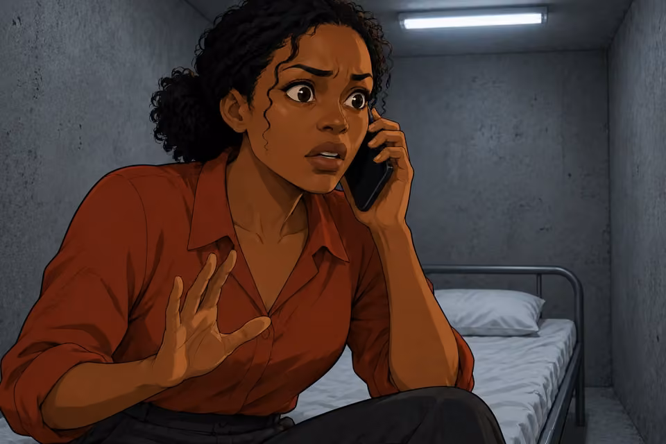 Kemi freezes in disbelief at the impossible ultimatum.