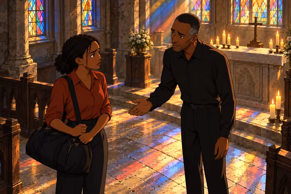 Father Michael offers to help Kemi expose the people controlling her.