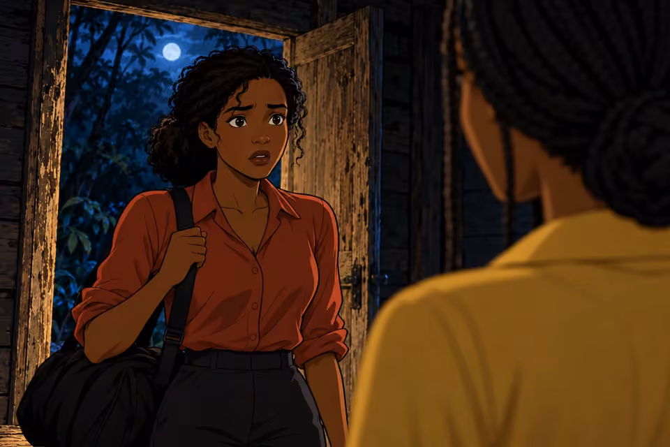 Kemi freezes, unable to recognize the woman before her.