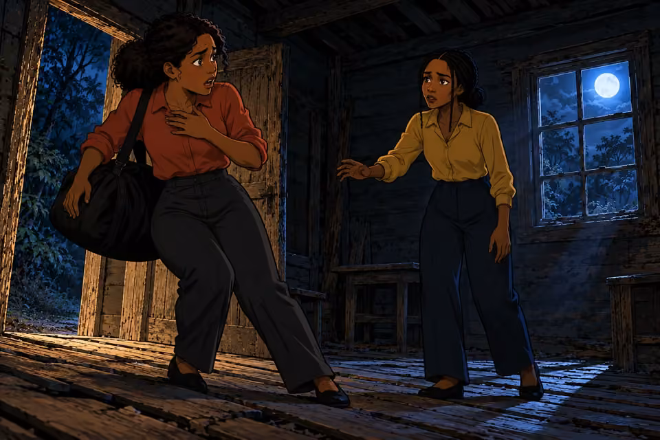Kemi stumbles backward, struggling to understand why she was chosen.