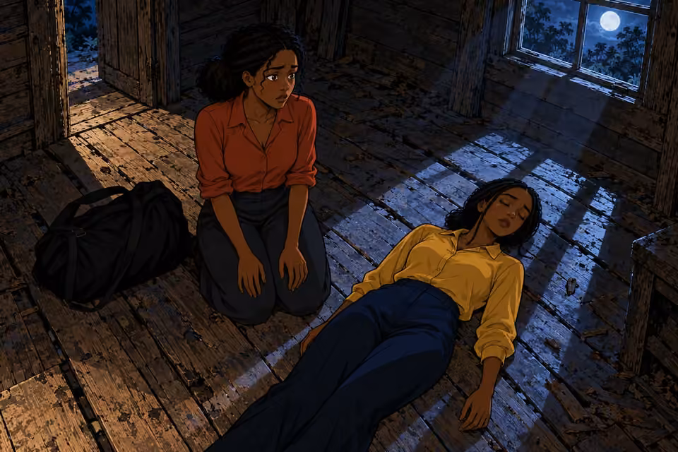 Kemi sits frozen beside Bimpe, absorbing the truth about Akin.