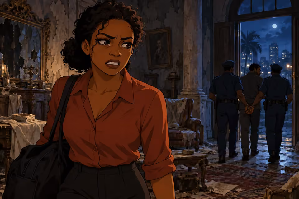 Kemi weighs the cost of her escape as police take Akin away.