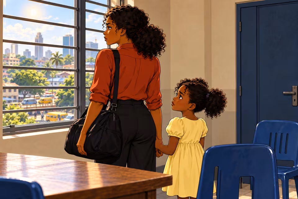 Kemi stands by the station window and wonders about the future.